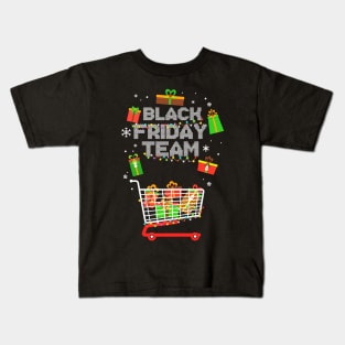 Black Friday Team   Shopping Christmas Kids T-Shirt